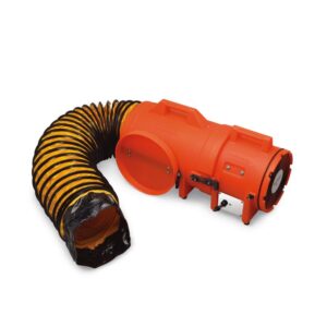 Ventilador para espacios confinados con manga 8 "Axial DC plástico  W