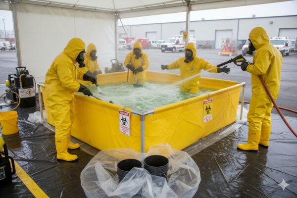 Piscina de descontaminacion Haz-Mat