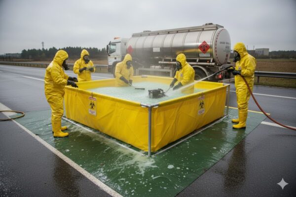 Piscina de descontaminacion Haz-Mat